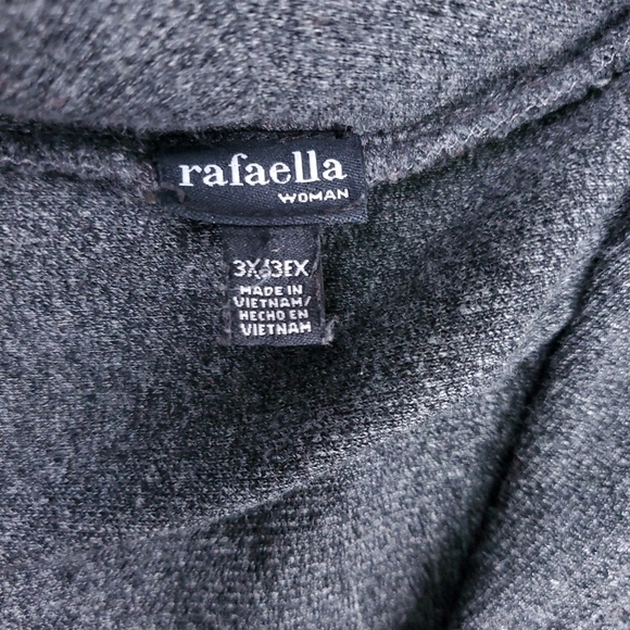 Rafaella Charcoal Batwing Oversize Sweater Sz 3X - Picture 4 of 8